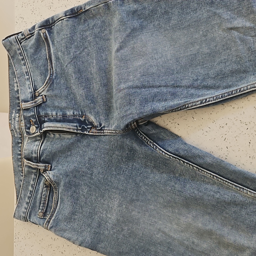 Banana Republic Travel Jean Mens 32X32 Blue Slim Fit Stretch Denim